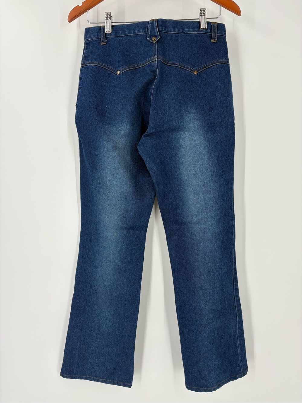 Stretch Denim Rodeo Cowgirl Western Jeans V-yoke Flare Ranch Girl Women Size 6 - Picture 8 of 13